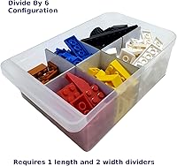 Vista 5 de (4 piezas de largo + 4 de ancho). Divisores configurables de cajones grandes compatibles con gabinetes de almacenamiento de plástico IRIS USA