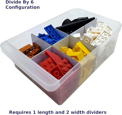 Miniatura 5 de (4 piezas de largo + 4 de ancho). Divisores configurables de cajones grandes compatibles con gabinetes de almacenamiento de plástico IRIS USA (solo