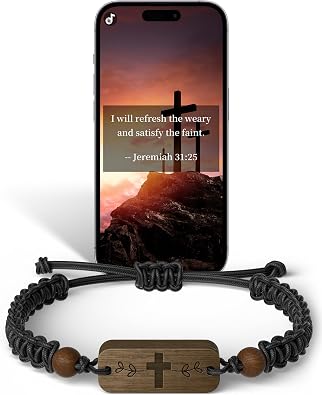 Adjustable Daily Bible Verse Bracelet for Personal Inspiration | Inspirational verse wristband, ideal Easter basket stuffer, wearable daily accessory for adults