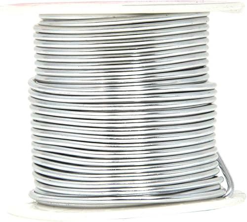 Vista 225 de Mandala Crafts Alambre de aluminio anodizado de calibre 8 para hacer joyas, alambre neutro flexible de color de 128 pies, flexible y flexible