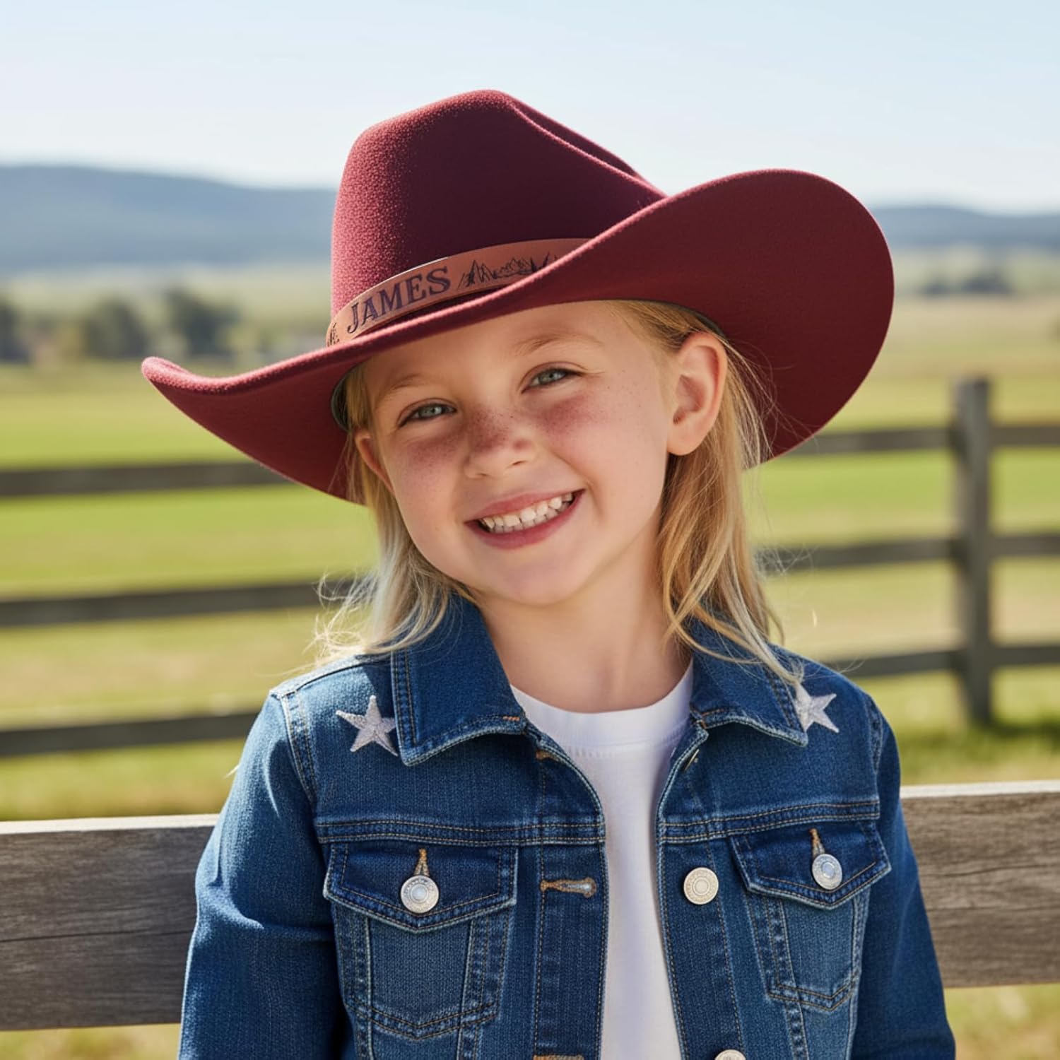 Personalized Western Cowboy Hat for Toddlers, Custom Cowgirl Hat with Adjustable Strap, Gifts for Boys Girls - Image 2