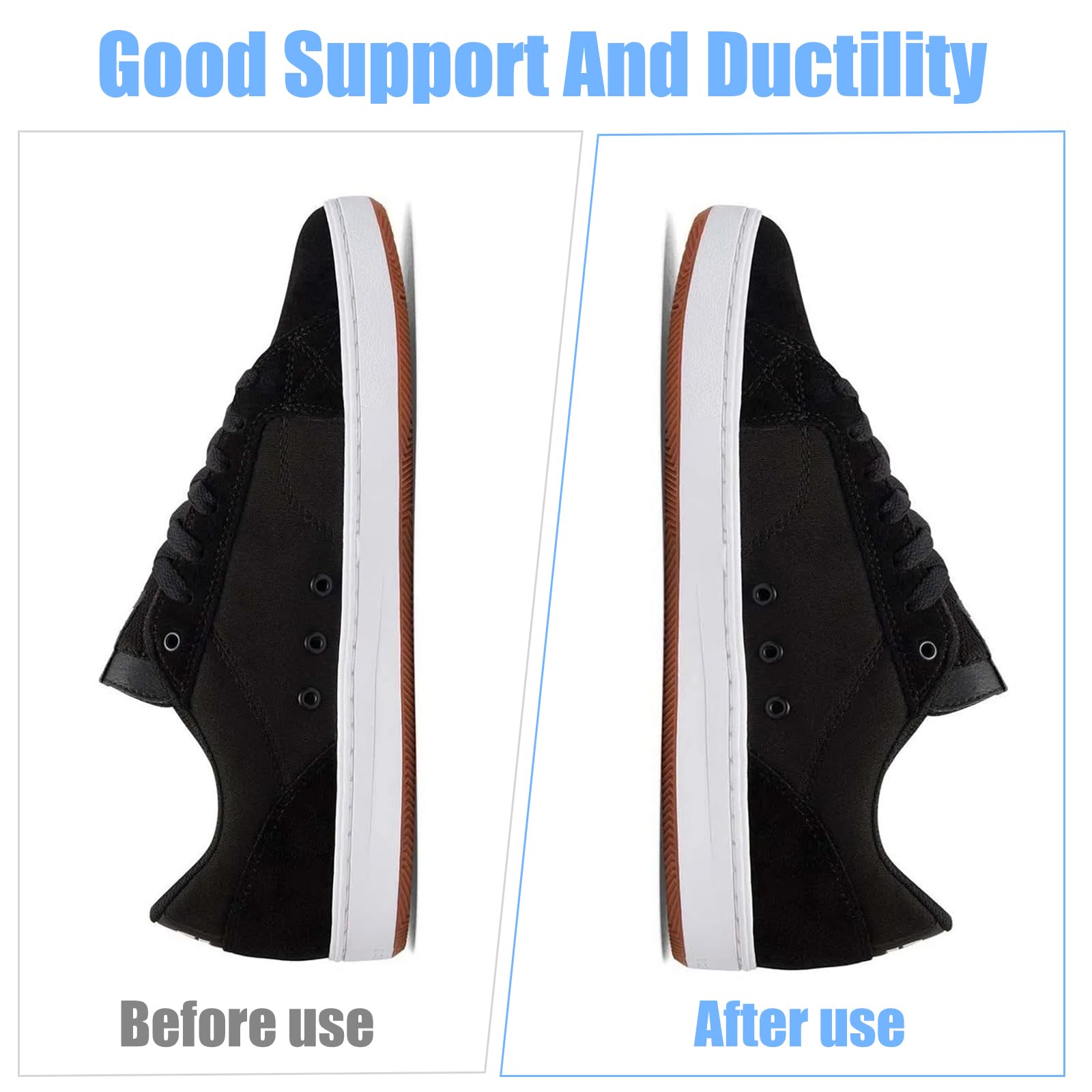 Xinjoduz Lot de 16 embauchoirs à chaussures en plastique pour garder la forme, protecteurs de plis pour homme et femme, support réglable pour chaussures de sport, mules de golf (transparent)