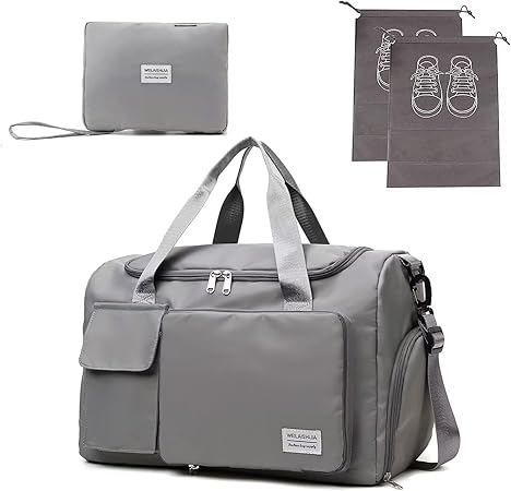 Borsone Da Viaggio Damcyer 35L - Con Scomparto Scarpe, Impermeabile, Nero - Foto 10