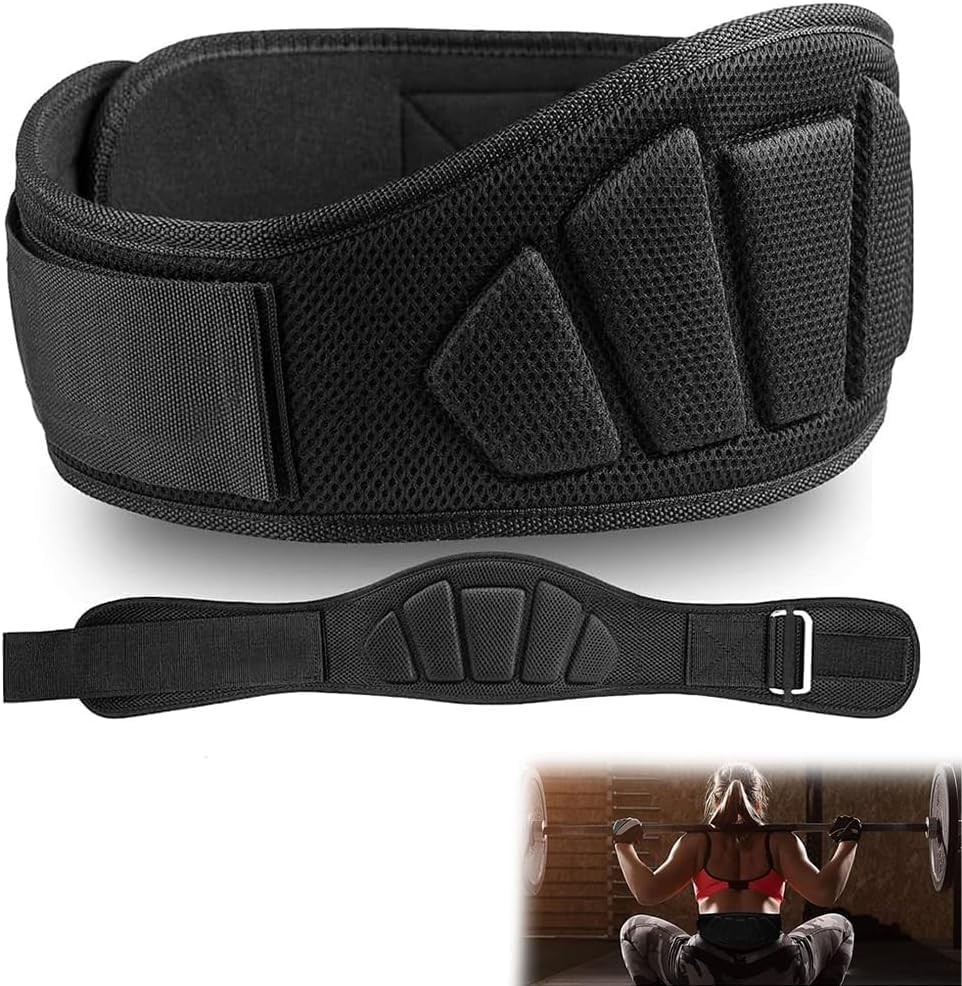 Weightlifting Belt for Men, Self Locking Lifting Belt for Deadlift Training, Premium Fitness Back Support Belt for Bodybuilding Cross Training Workout Squats, Size M