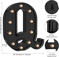 Vista 325 de Foaky LED Letter Lights Sign Marquee Light Up Letters Sign for Night Light Wedding/Birthday Party Battery Powered Christmas Lamp Home Bar
