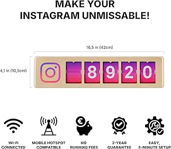 Amazon | Smiirl Instagramフォロワーカウンター - Wifi接続付き