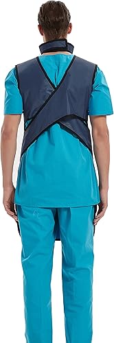 Miniatura 3 de Delantal de plomo de rayos X de 0.5mmpb para rayos X con cuello de escudo tiroideo, bata de plomo, escudo dental de rayos X
