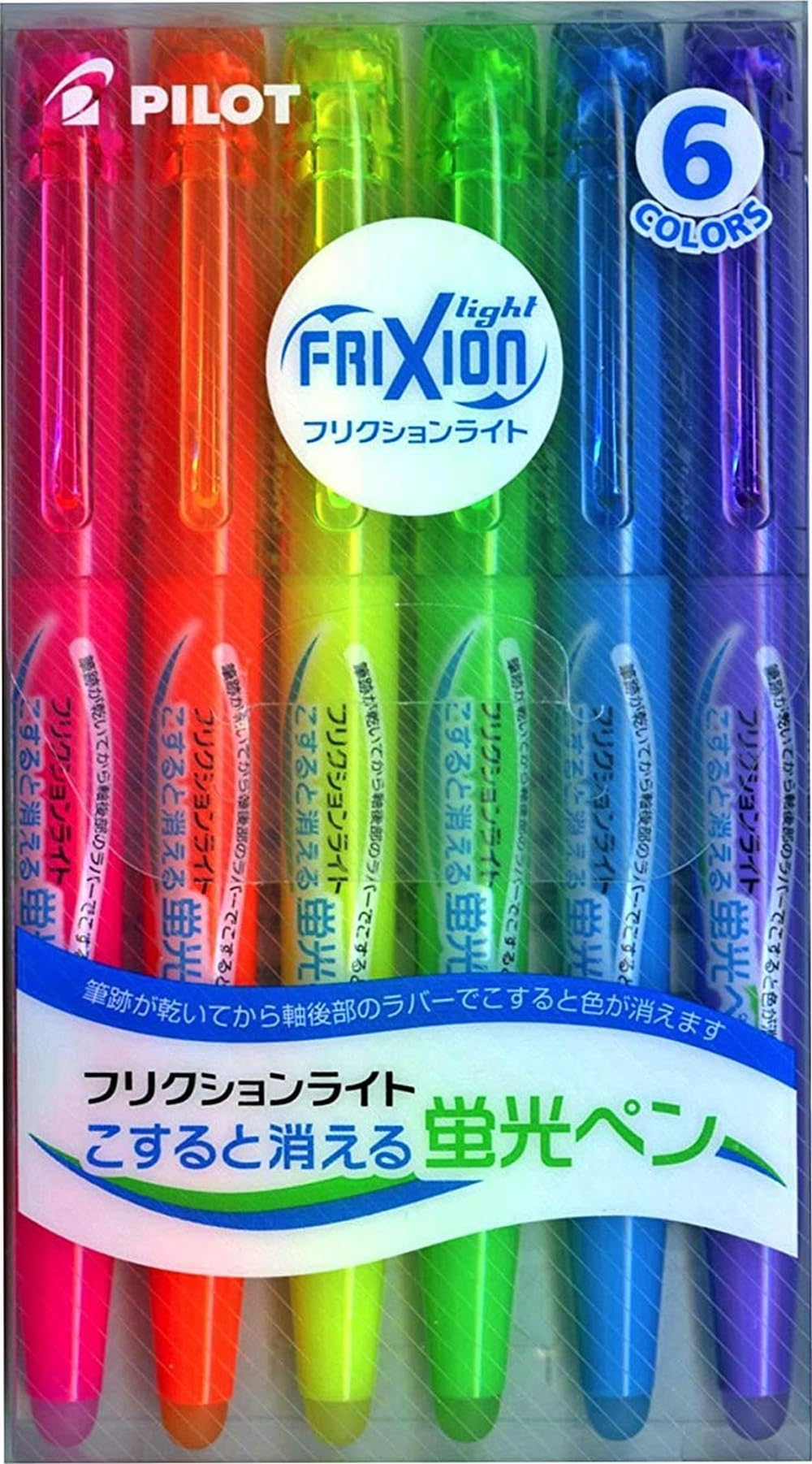 Frixion Light Fluorescent Ink Erasable Highlighter Pen (Pink / Orange / Yellow / Green /…