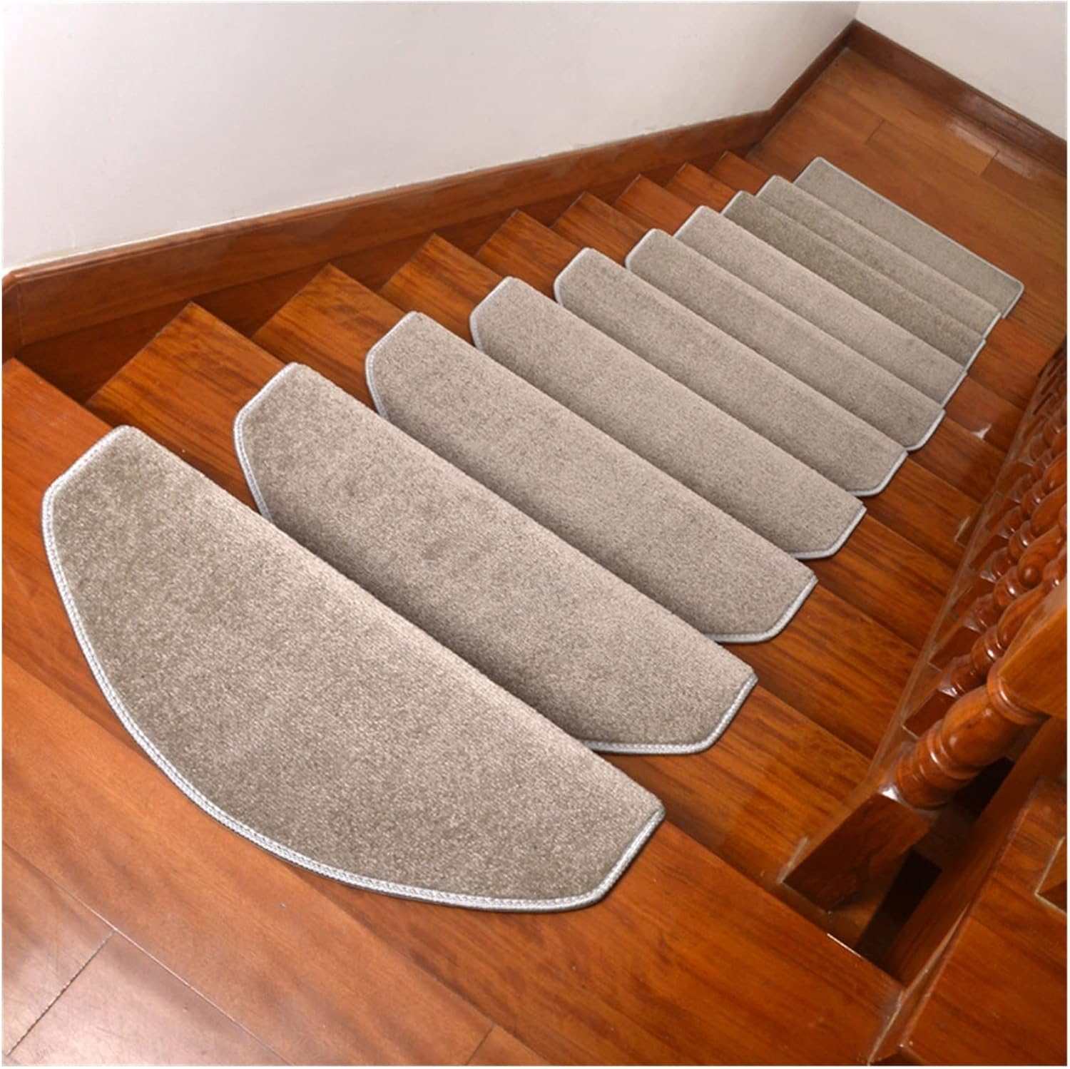 Stairs Carpet Tread Mats- Stair Mat Adhesive-Free Self-Absorption House Non-Slip Step Rug Mute Protection Cover (Color : E, Size : 75x24cm)