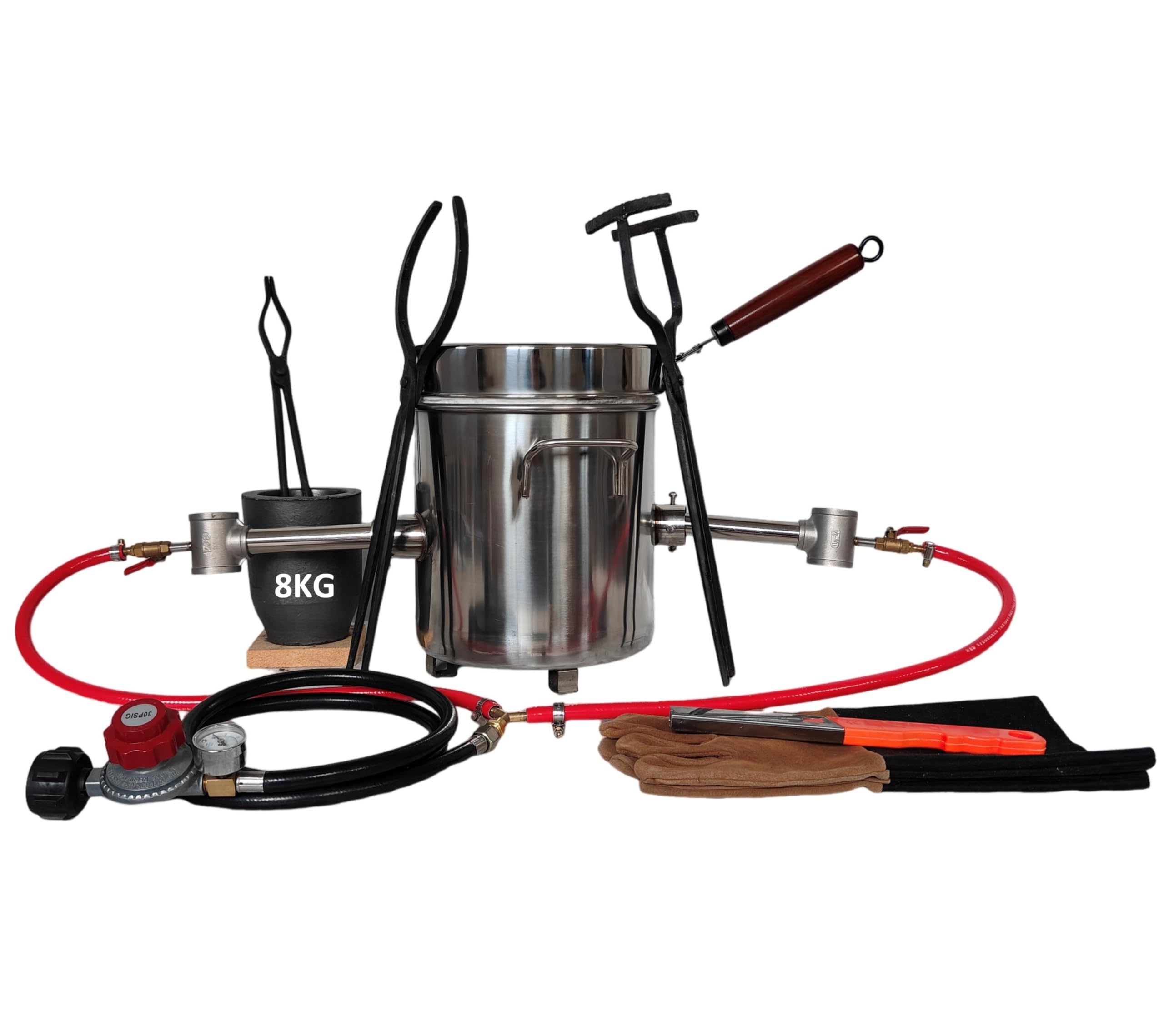 Amazon.com: LSMIITTH 8KG(17.6LBs) Metal Melting Furnace Kit with