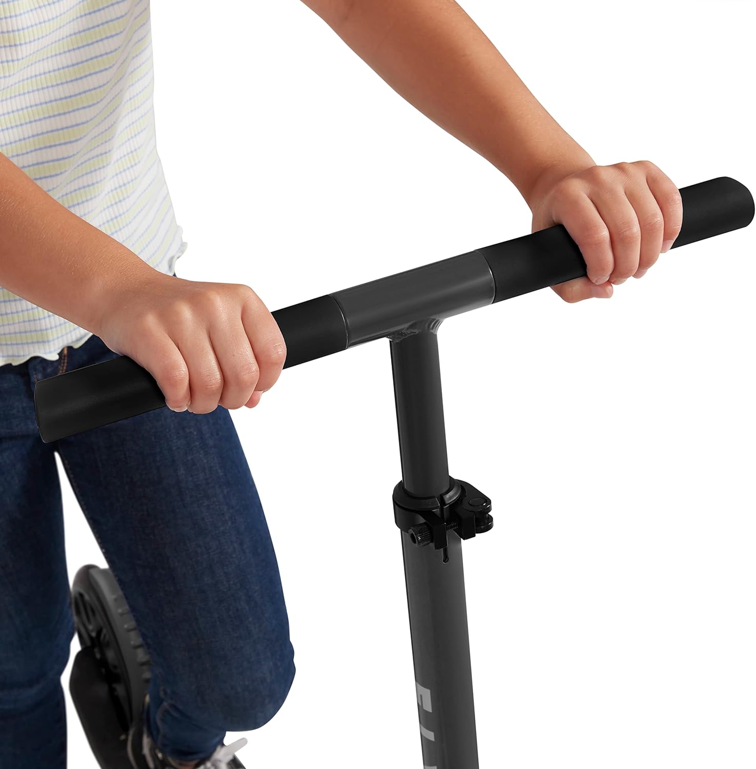 Flyer Kickstart Max, Radio Flyer Kick Scooter, Adjustable Handlebars & Foldable, Black Scooter 8+ Years, and up to 220 lbs