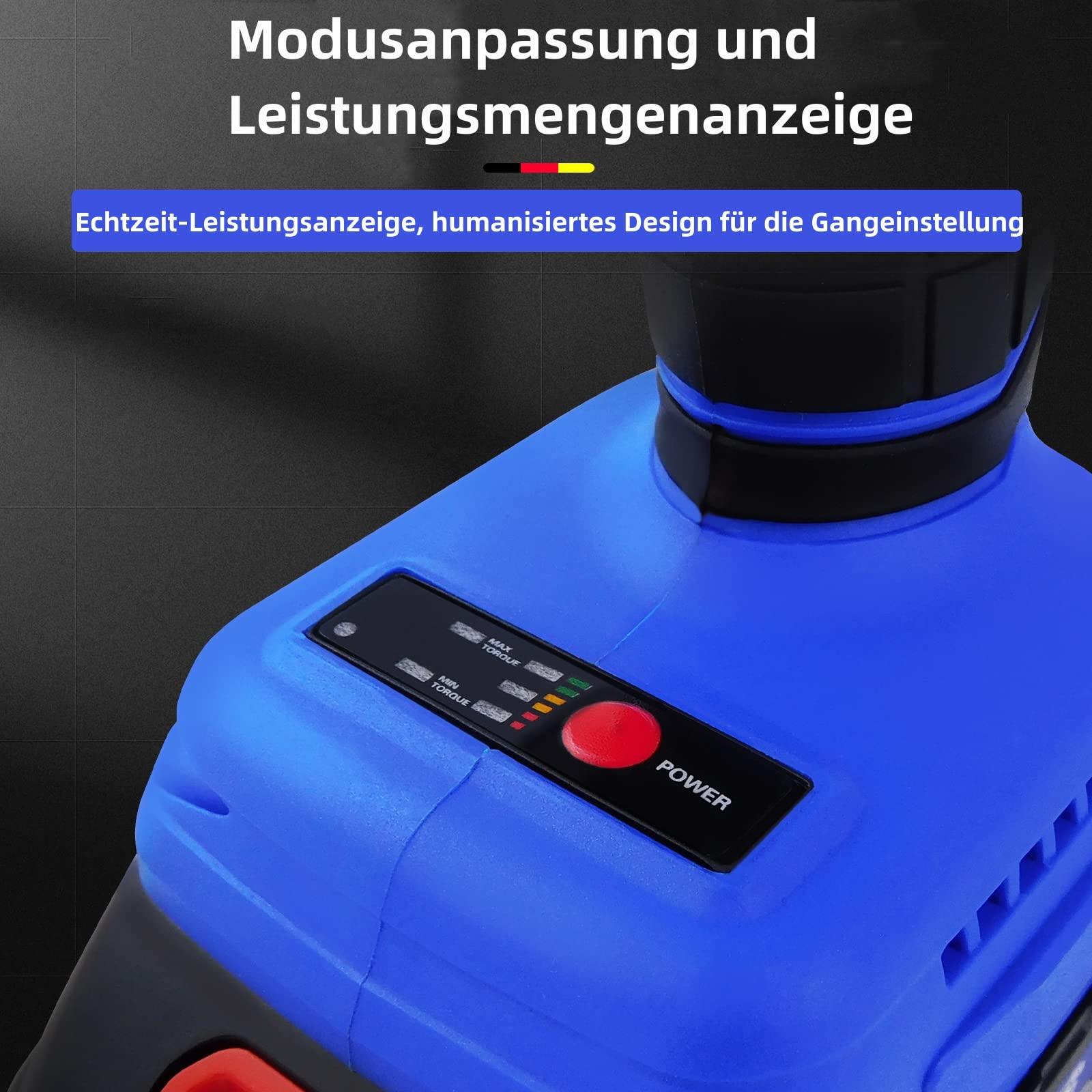 Akumulatorowa wkrętarka udarowa 21 V, pistolet udarowy 1/2, 3 w 1, bezszczotkowa elektryczna wkrętarka udarowa, wiertarka udarowa 2300 obr./min i akumulator litowo-jonowy 6,0 Ah, szybka ładowarka, 6