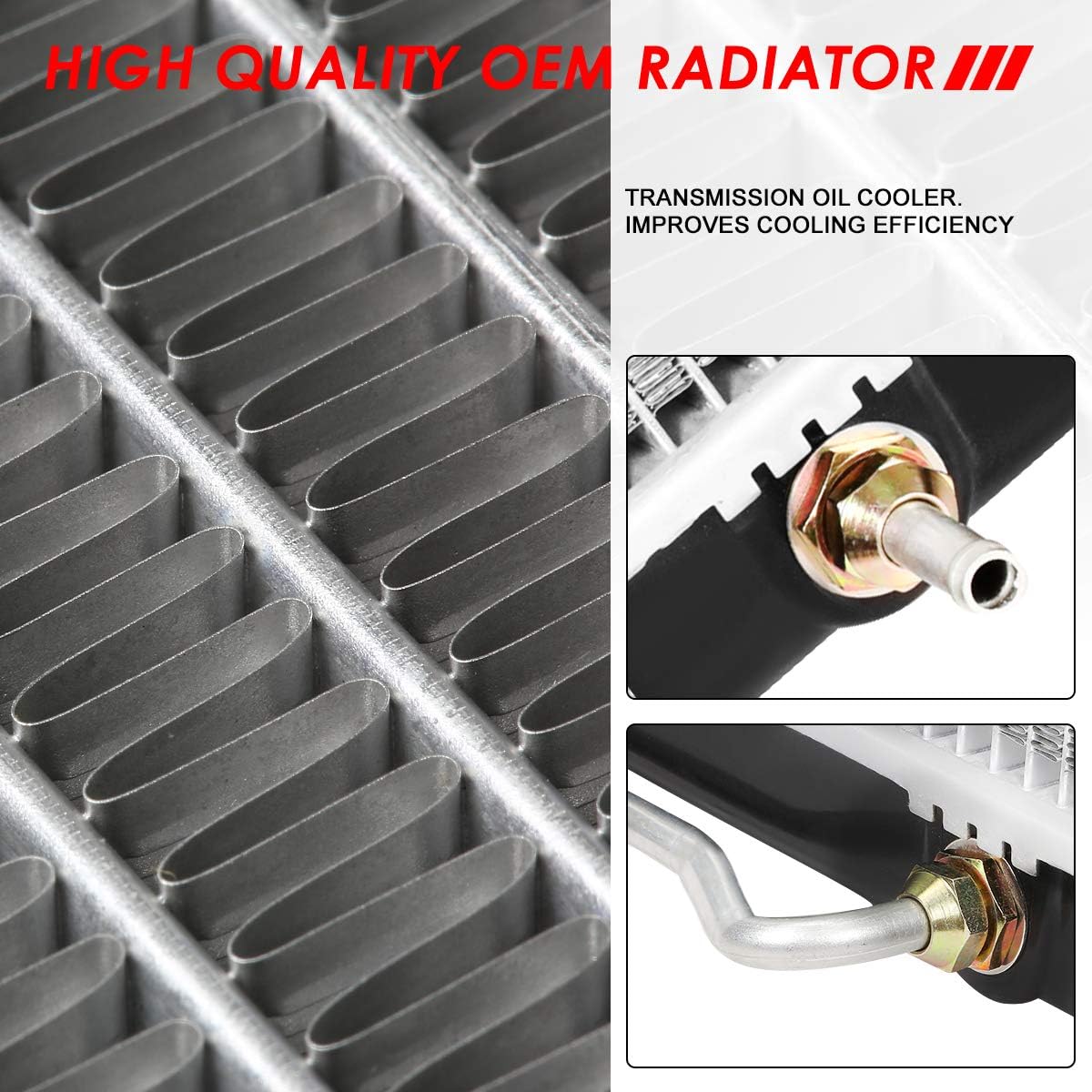 Auto Dynasty Radiator Compatible with 2009-2016 Toyota Venza 2.7L AT, DPI 13090 Factory Style 1-Row Cooling Radiator, Aluminum Core