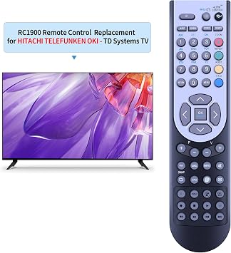 New RC1900 RC-1900 Remote Control Remplacement fit for Toshiba Hitachi JMB Finlux Techwood Polaroid Grundig TV 32880DVD LCD26AD LCDW22DVD95F LED22916DVDFHD LCDW16DVD L22DP03EA LCD19ADVDP
