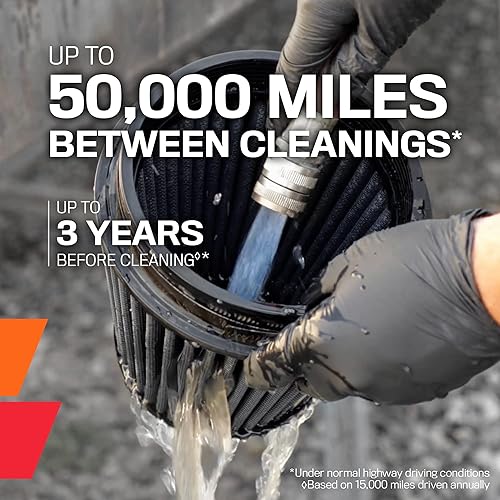 Miniatura 8 de K&N Sistema de admisión de aire frío filtro de aire de alto flujo, aumenta el rendimiento y los caballos de fuerza compatible con Ford Mustang GT