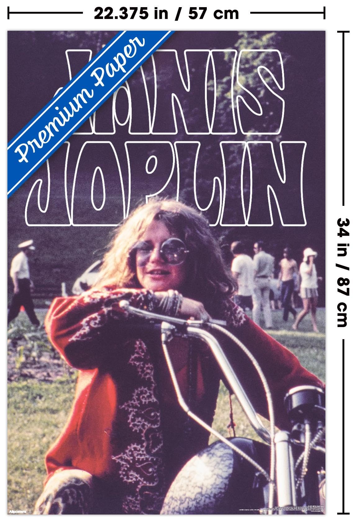 Amazon.com: Janis Joplin - Motorcycle Wall Poster, 34L