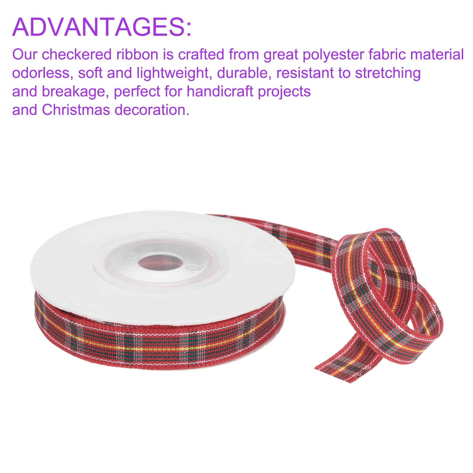 DMiotech 3/8 Inch 10 Yards Gingham Ribbon - Image 4
