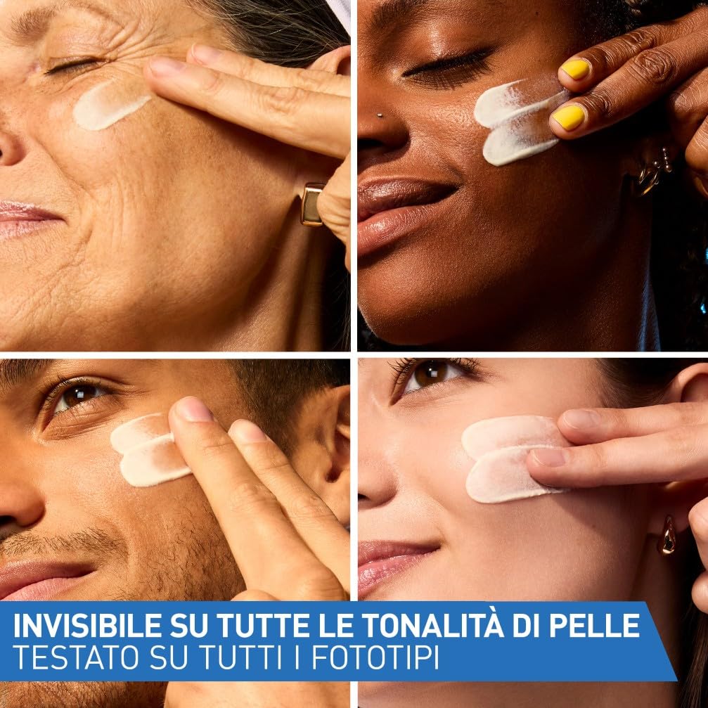 CeraVe Fluido Protezione Solare Invisibile Oil Control SPF50+, Per Pelle da Normale a Grassa, Protezione Molto Alta, Effetto Opacizzante, Invisibile Sulla Pelle, Texture Leggera, 50ml