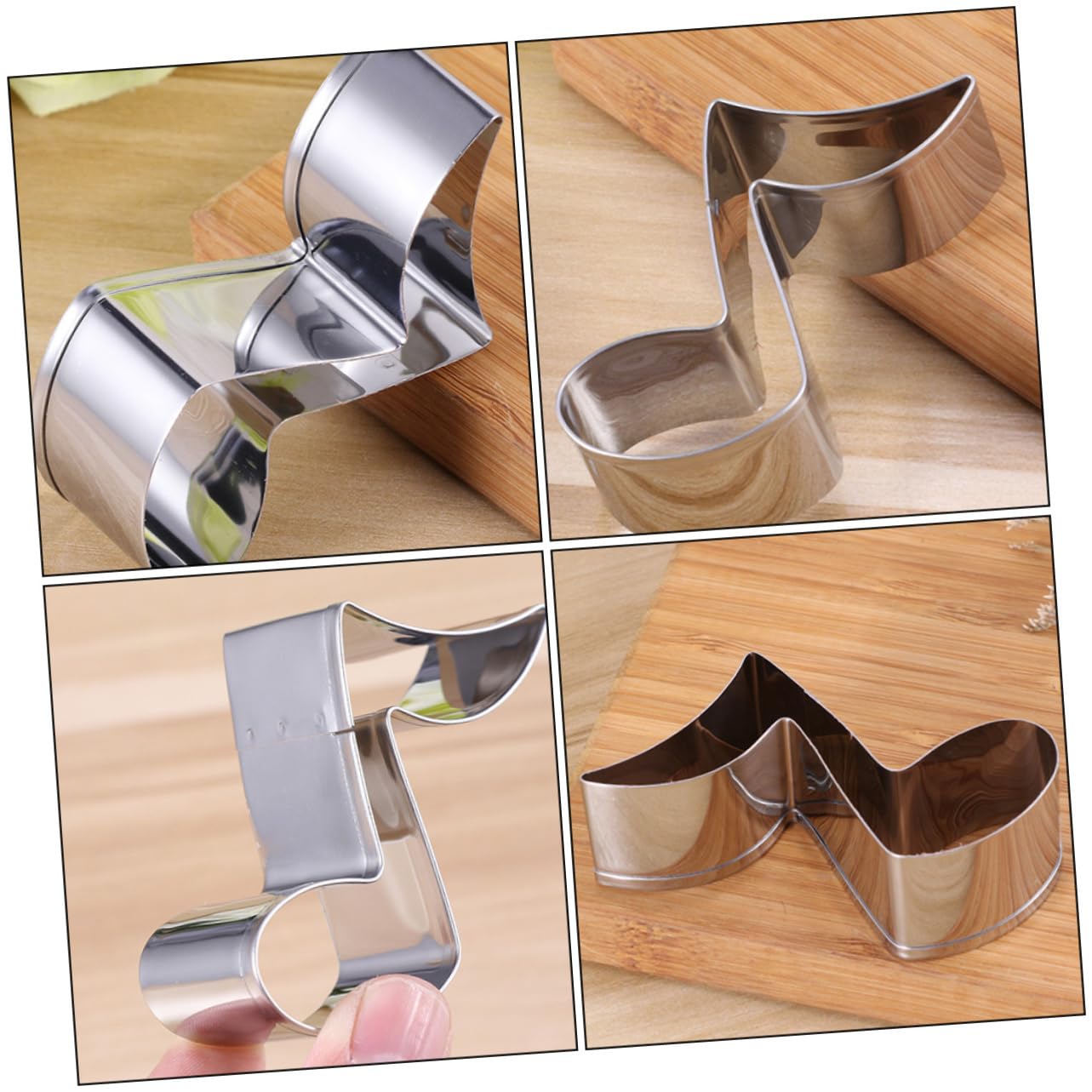IMIKEYA 3 Sets Stilvolle Silberne Musiknote Kuchenform Edelstahl Backwerkzeug 10 Stück * 3
