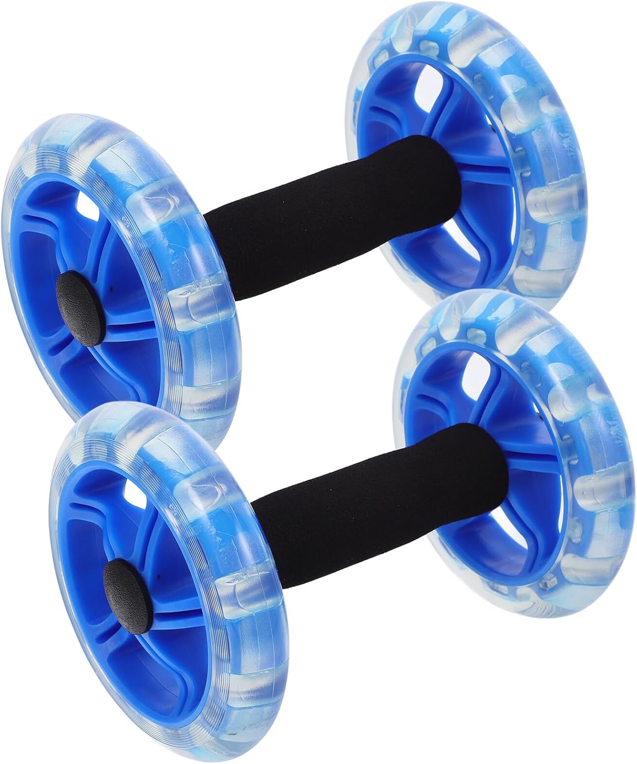 Dual-wheel Fitness Roller for Abdominal Strengthening and Shaping Non-slip Handles Lightweight Design for Men and Women Core Workout and Calorie Burning