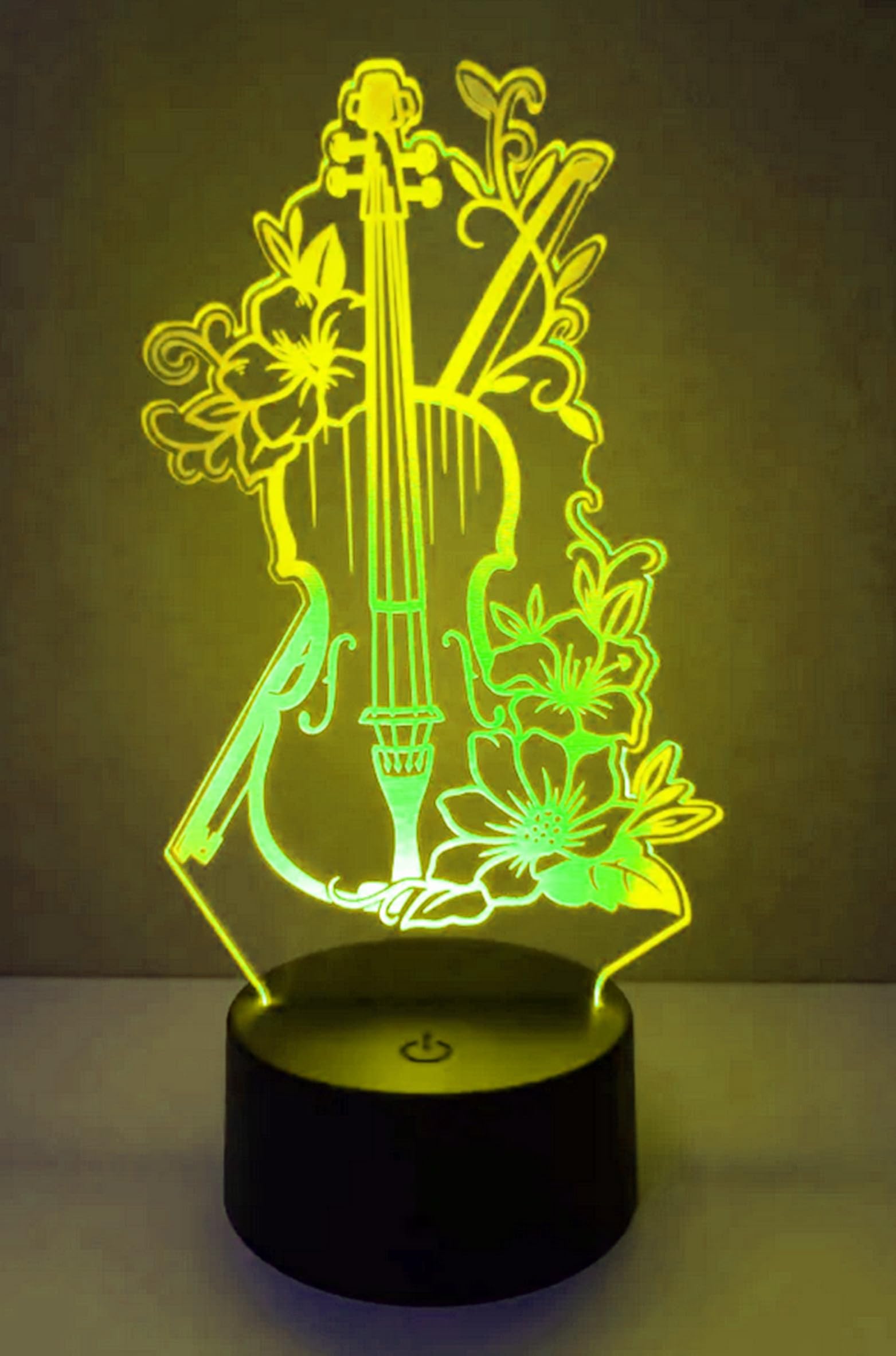 Nastrojowe światło do gitary 3D, 16 kolorów, USB, lampa stołowa LED, prezent do domu, na imprezę, urodziny, prezent