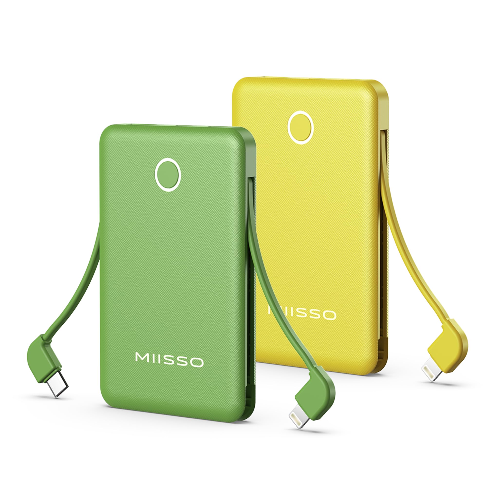 miisso 2 Pack- Yellow & Green 6000mah Power Bank