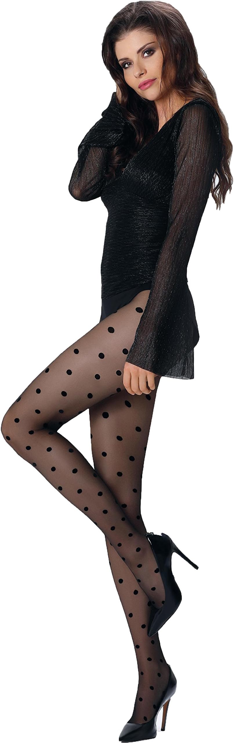 Sexy Ladies Fashion Design POLKA DOT Pattern Tights ROSE