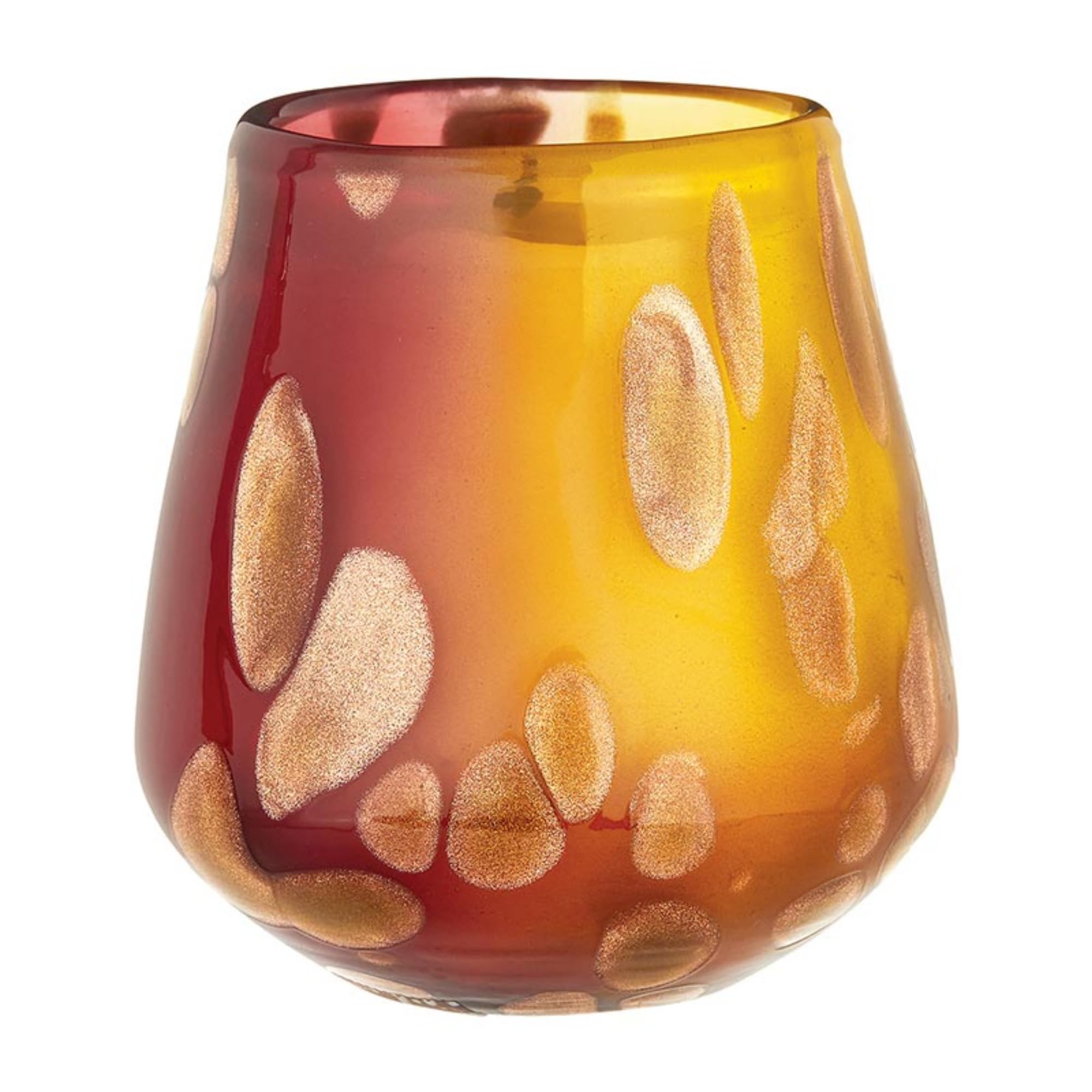 47th & Main Candele profumate al tramonto, candela in vetro di Murano, diametro 10,2 cm x altezza 8,9 cm, rosa mandarino damascata