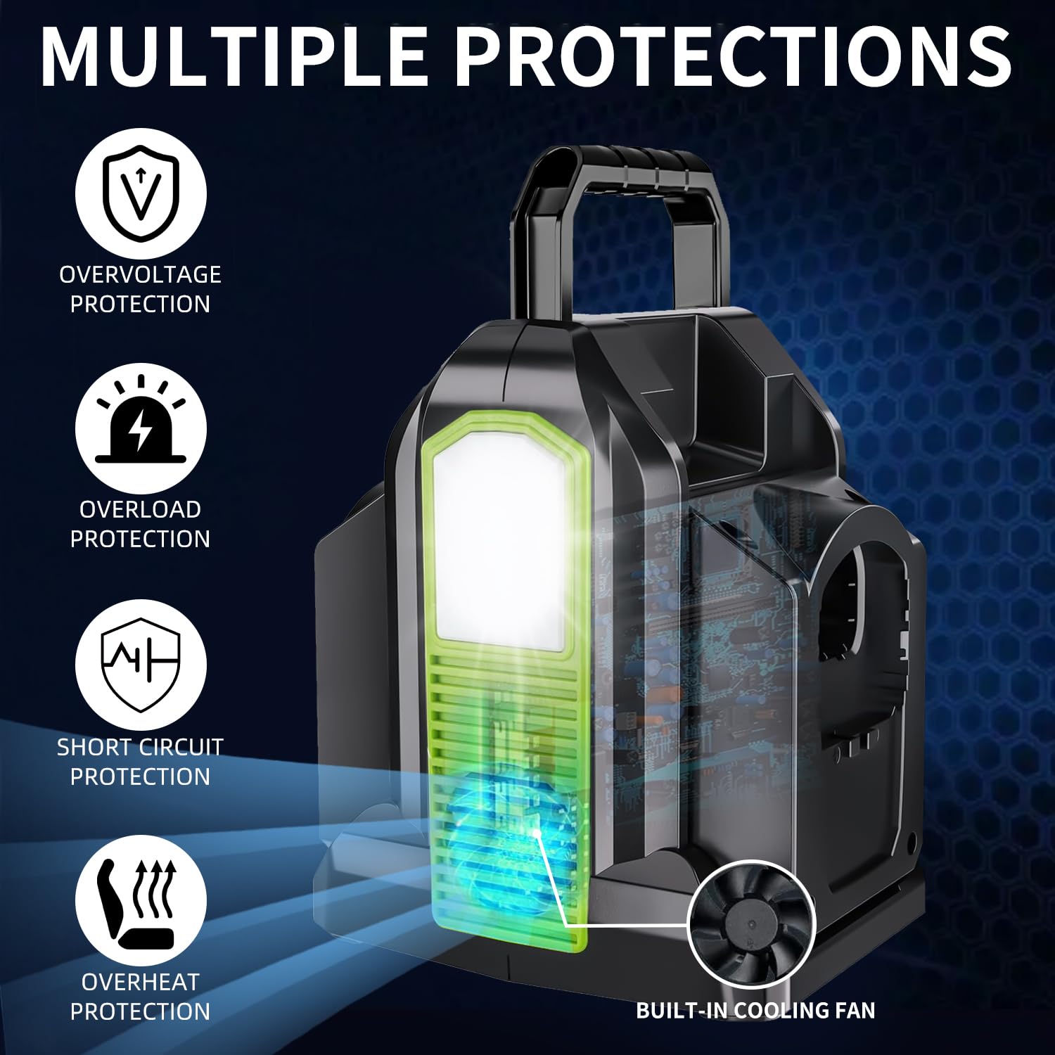Onduleur à onde sinusoïdale pure 350 W, alimentation CC 18 V à 230 V/240 V AC, compatible avec les batteries au lithium Ryobi 18 V (batterie non incluse) | Convertisseur de puissance sans fil portable