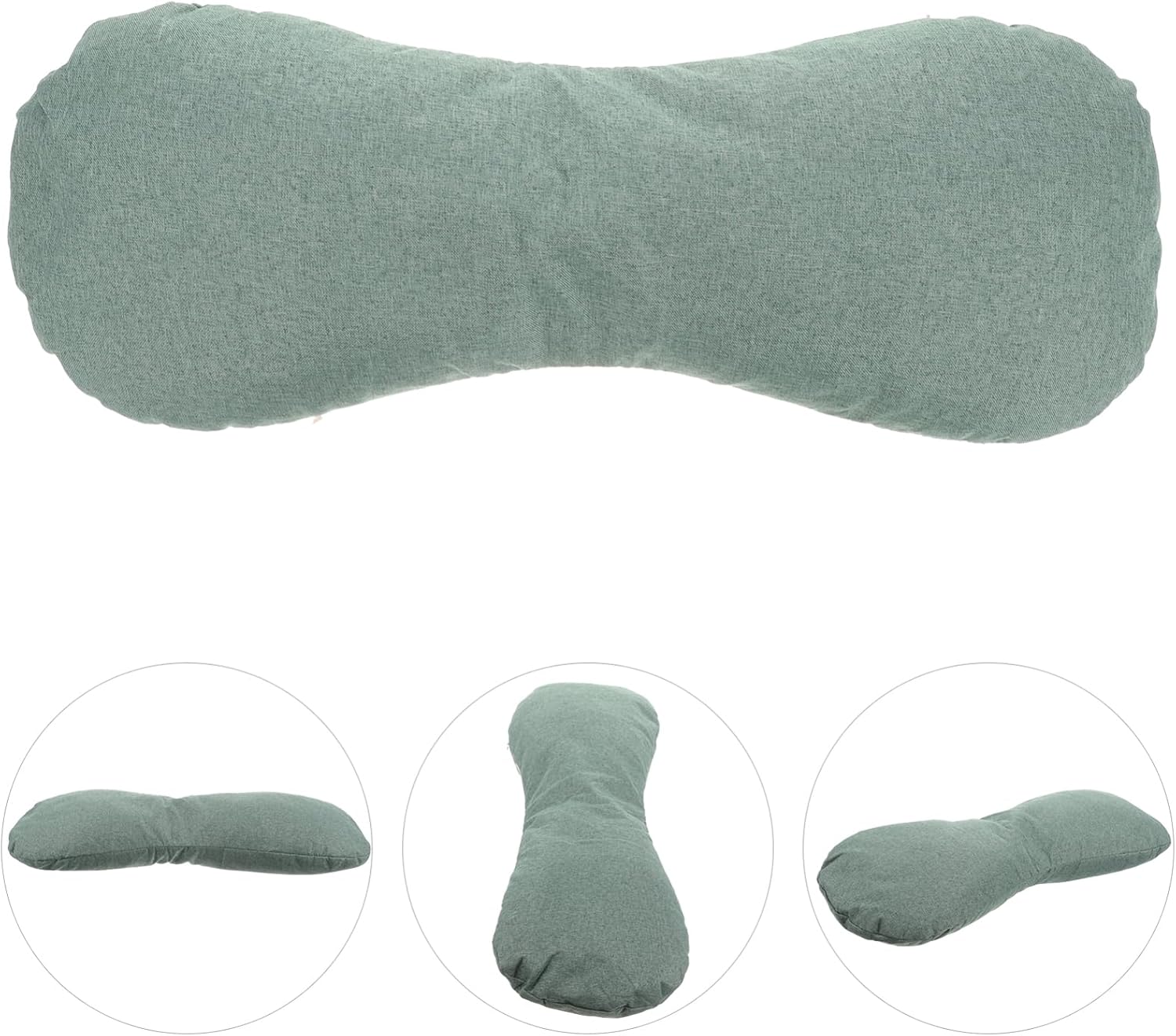 VOSAREA Ergonomic Filled Neck Support Pillow Roll Breathable Cervical Sleeping Cushion for for Office Travel Home Use Gentle Skin Retains Shape