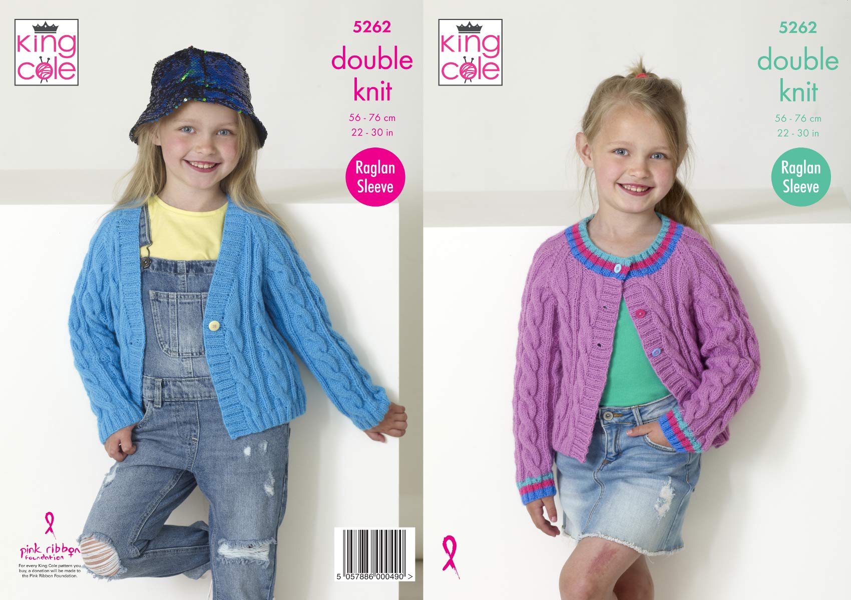 King Cole DK Knitting Pattern Cardigans 5262