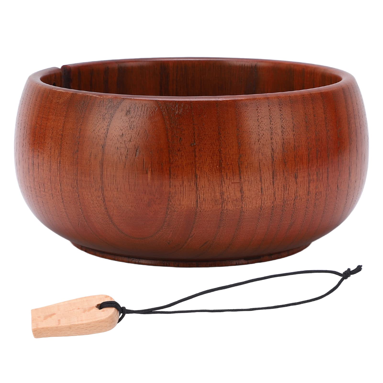Durably Glossy Wood Yarn Bowl