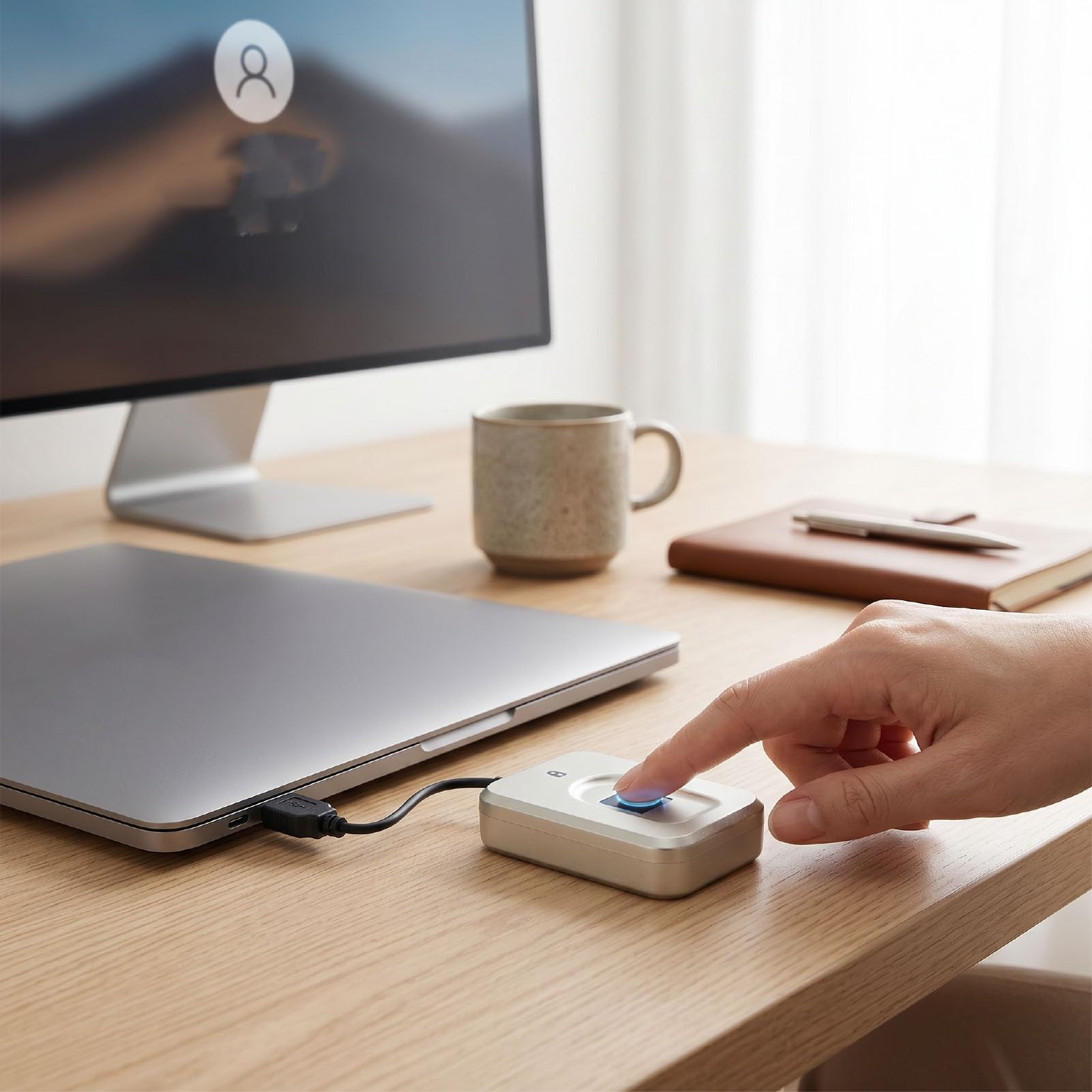 Fabater Lettore di Impronte Digitali USB per Wins 10/11, Hello