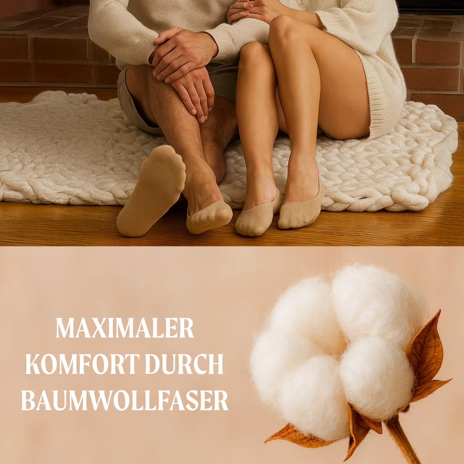 CALZITALY 6/12 Paar Füsslinge Unisex aus Baumwolle, Unsichtbare Sneakersocken für Mann und Frau, Made in Italy