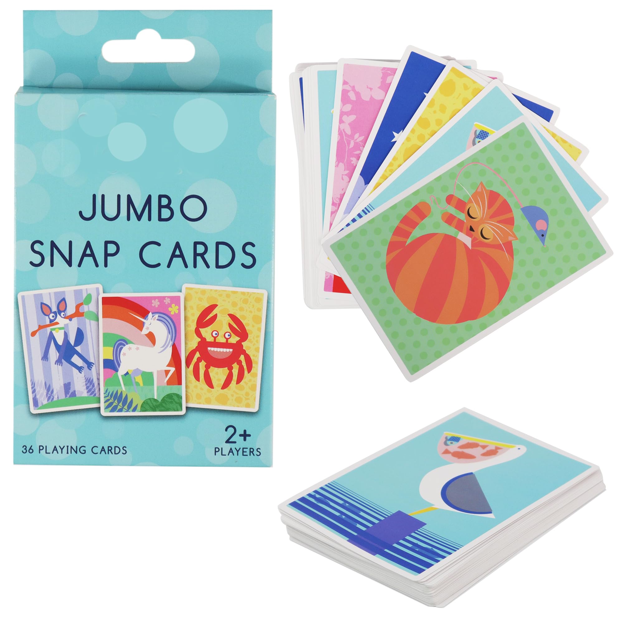D.A.Y. Republic 36 Jumbo Snap Playing cards, Cute Design Styles, Matching Pairs Game, Great Memory Boosting Activity and Ideal Screen Free Fun, Also Perfect Size for Travel
