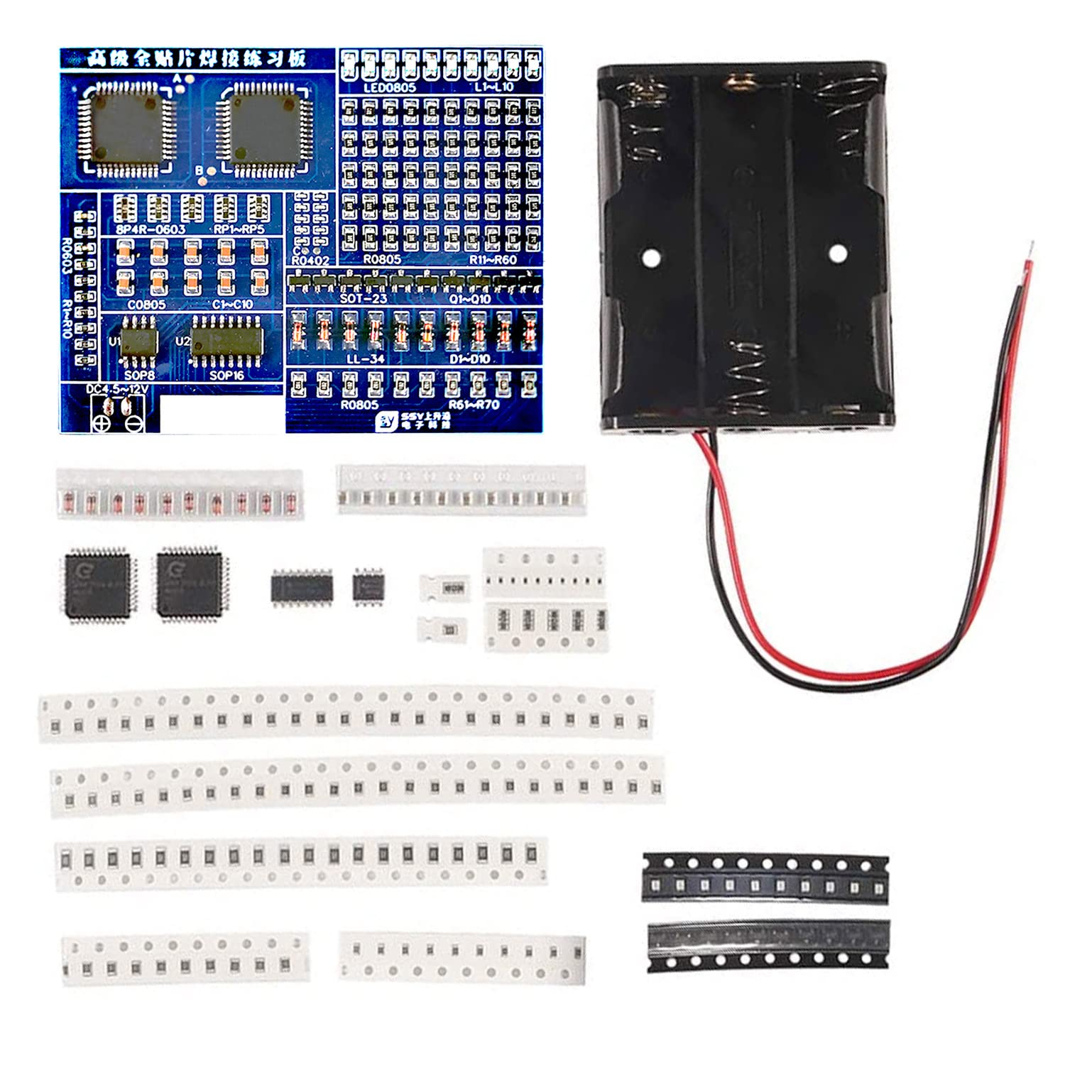 Buy SMD/SMT Components Soldering Practice Board Electronic Project Kits