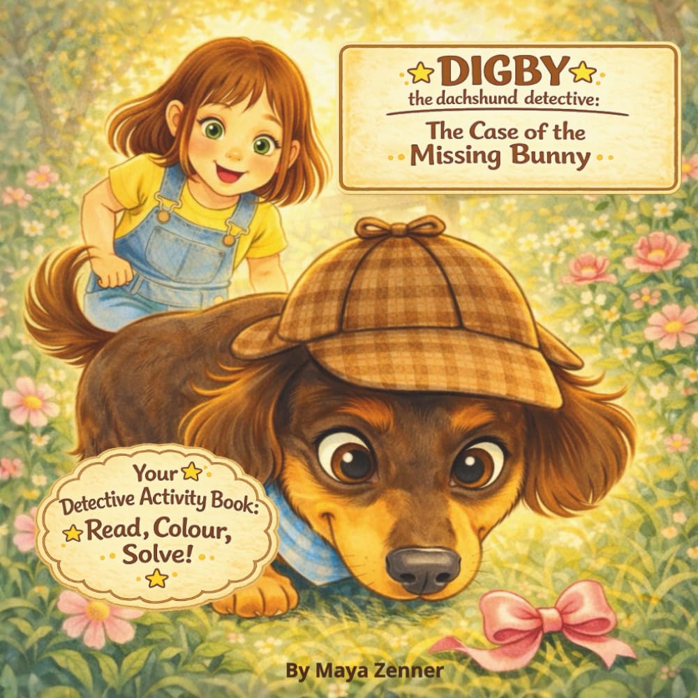 Digby the Dachshund detective: The Case of the Missing Bunny: A Mystery Storybook for Kids Ages 4-8 with Coloring Pages, Puzzles, Mazes & Detective Academy Activities (Gifts for Dog Lovers)