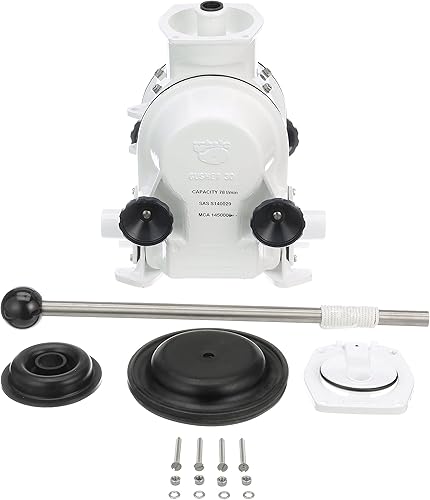 Miniatura 9 de Whale Gusher 30 Bomba de sentina manual de doble acción, caudal de hasta 31 GPM, para barcos de más de 40 pies