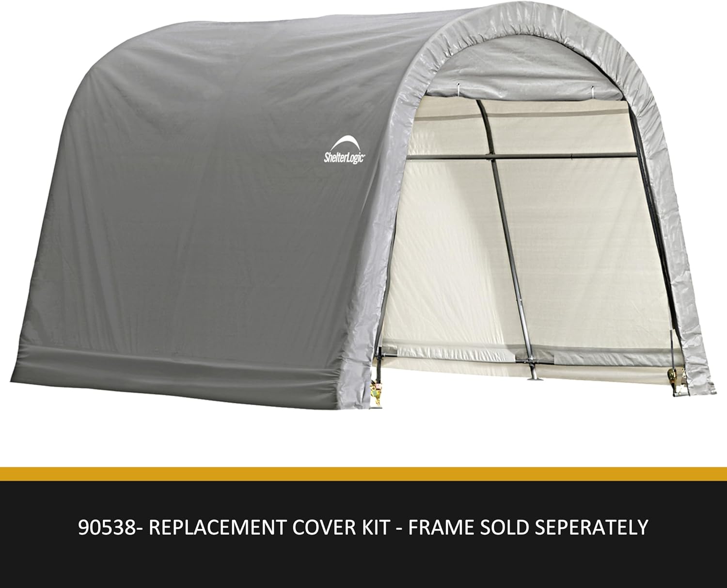 Shed-in-a-Box 10 x 10 x 8 ft Replacement Cover Kit (Frame Not Included) Round 7 oz. Gray