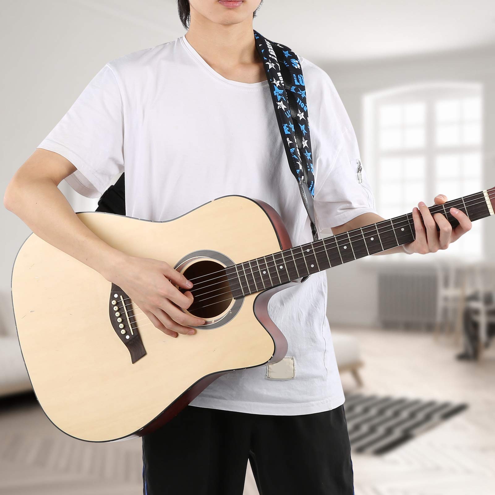 Amazon | 調整可能なギターストラップ、ABSプラスチックエレクトリック