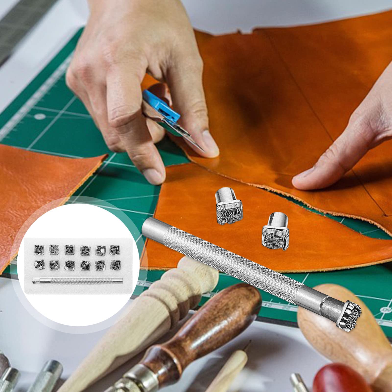 Lurrose 3juegos Sellos De Estampado De Cuero Para Manualidades Herramientas De Punzón De Constelaciones Kit De Estampado De Diseño Creativo Para Proyectos De Piel