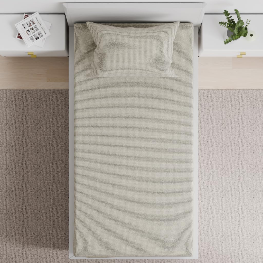Wakefit 100% Cotton 160 TC Flat Printed Bedsheet, Dune Single Size (90x60 inches) / (2.29m*1.52m) with 1 Pillow Cover Dune, Single
