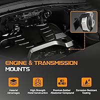 Vista 3 de Kit de montaje de transmisión del motor del motor compatible con Mazda 3 2.0L 2004-2009, Mazda 3 2.3L- sin Turbo 2004-2009 A5312 A4405 A4418 A4404