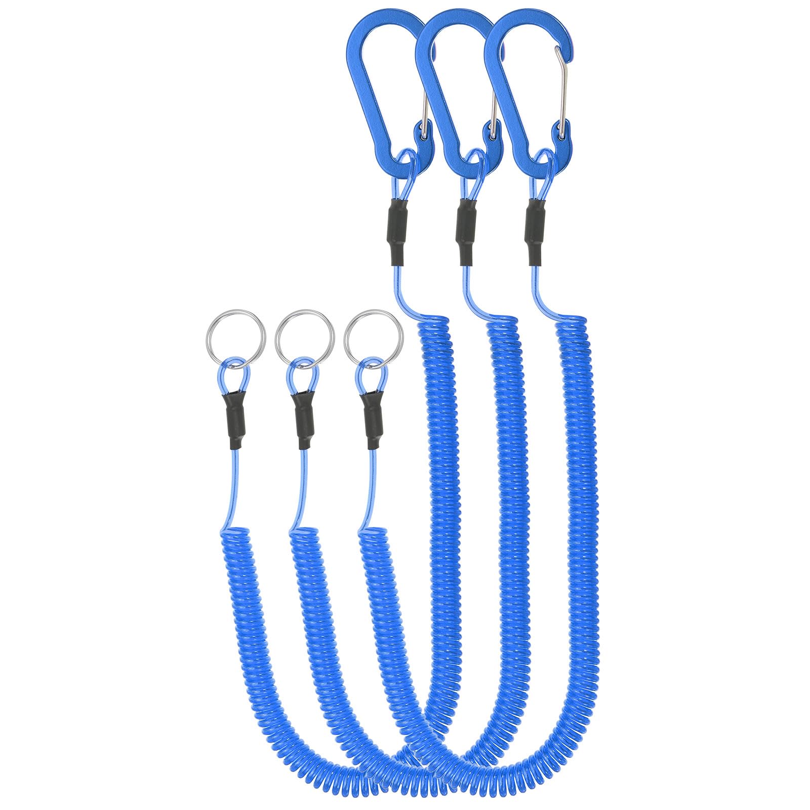 PATIKIL 3pcs Retractable Spring Coil Straps