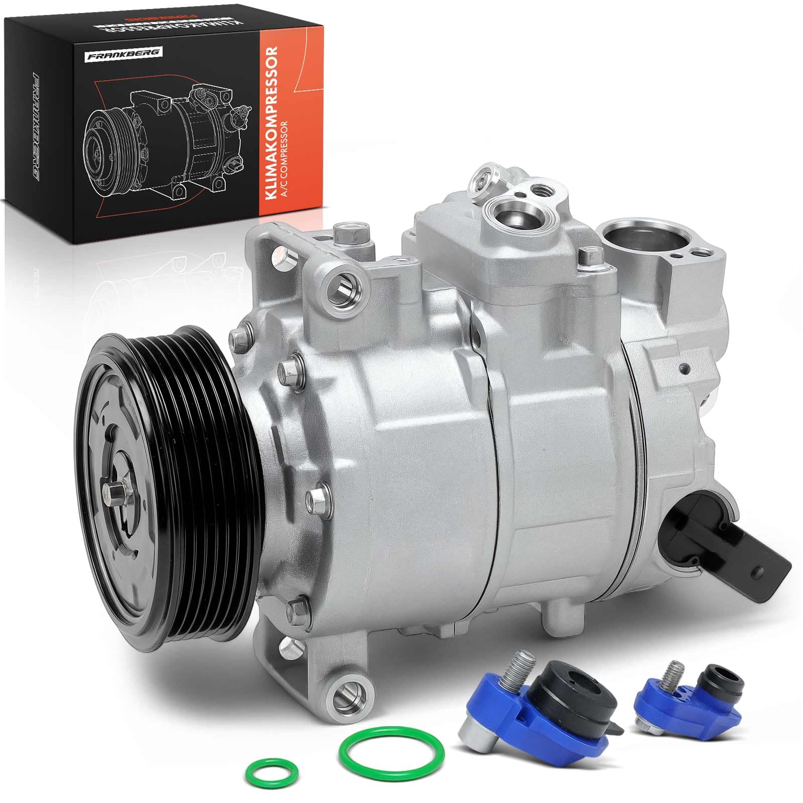 Frankberg Compressore dell'aria condizionata Compatibile A4 8EC B7 8K2 B8 8KH B8 8ED B7 8K5 B8 8H7 8HE Exeo 3R2 3R5 A6 4F2 C6 4F5 C6 A5 8T3 8F7 4F0260805AA con olio preconfezionato