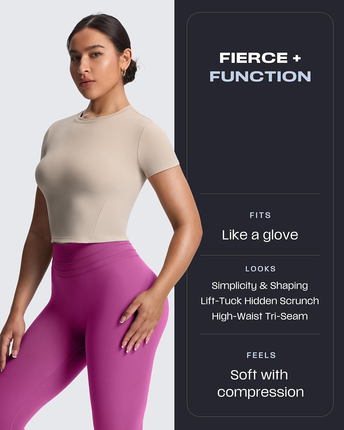 Aoxjox High Waisted Workout Leggings for Women Scrunch Tummy Control Luna Buttery Soft Gym Yoga Pants 26" - Image 4