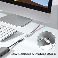 Vista 3 de Basesailor Cable de extensión USB tipo C corto de 0.66 pies para iPhone 17 Air, USB C 3.1 3.2 Gen2 10Gbps macho a hembra cable de extensión