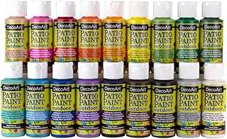 DecoArt ACRYLIC PATIO PAINT FAN FAVORITES SAMPLER SET, Assortment, 2 Fl ...