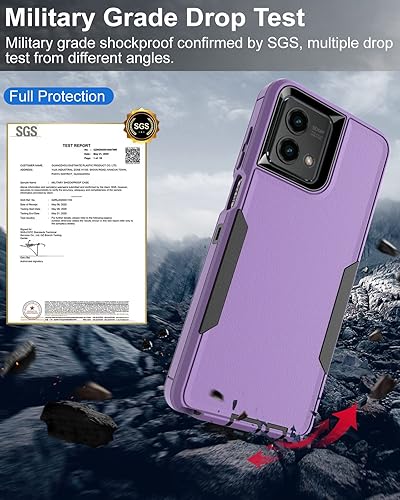 Miniatura 8 de Dahkoiz Funda para Motorola Moto G Stylus 5G (2023), con protector de pantalla, cubierta de puerto a prueba de polvo, soporte magnético para