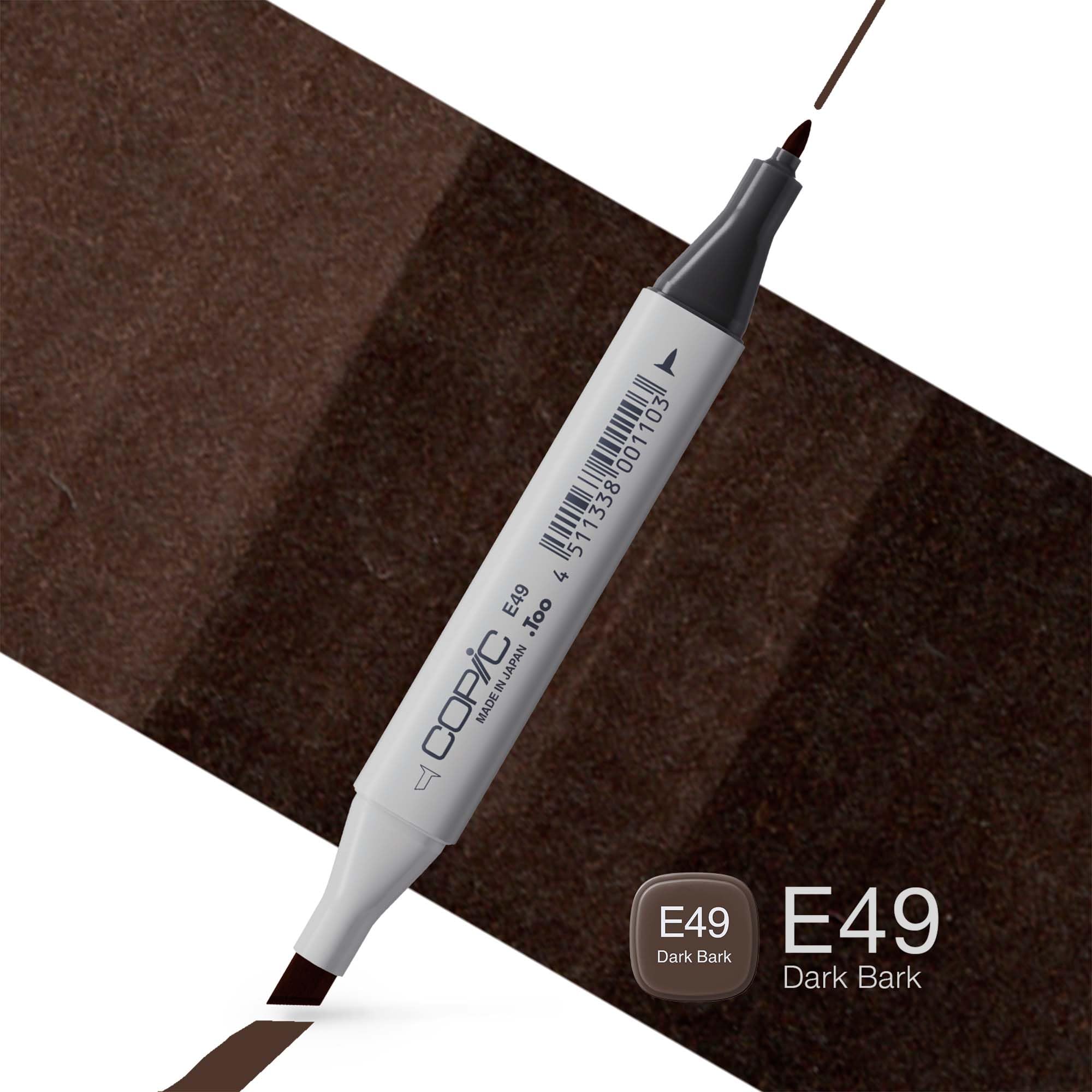 COPIC Classic Coloured Marker Pen E-49 Dark Bark, Art & Crafts, Colouring, Graphics, Highlighter, Design, Anime - Image 2